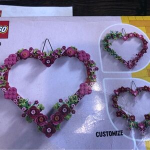 LEGO Heart-Shaped Floral Wreath